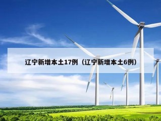 辽宁新增本土17例（辽宁新增本土6例）